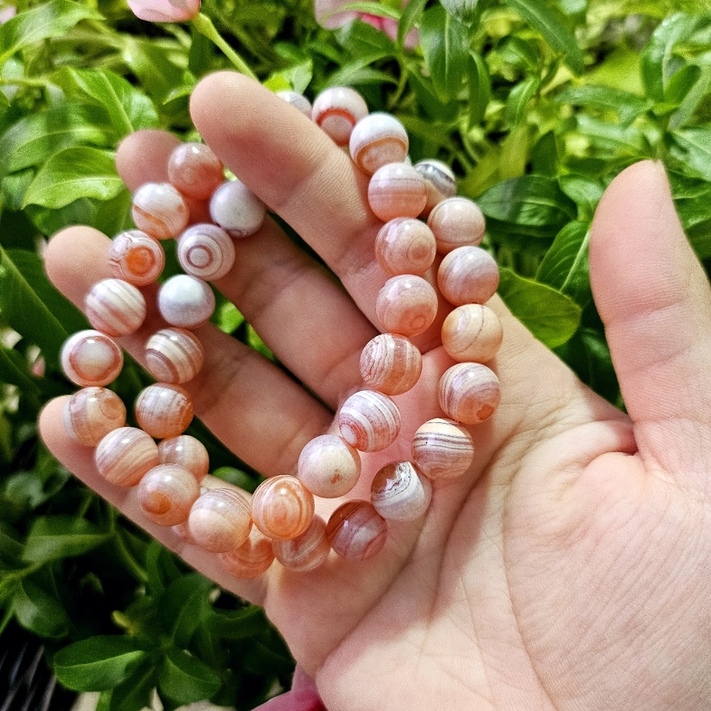 10mm medicine agate bracelet